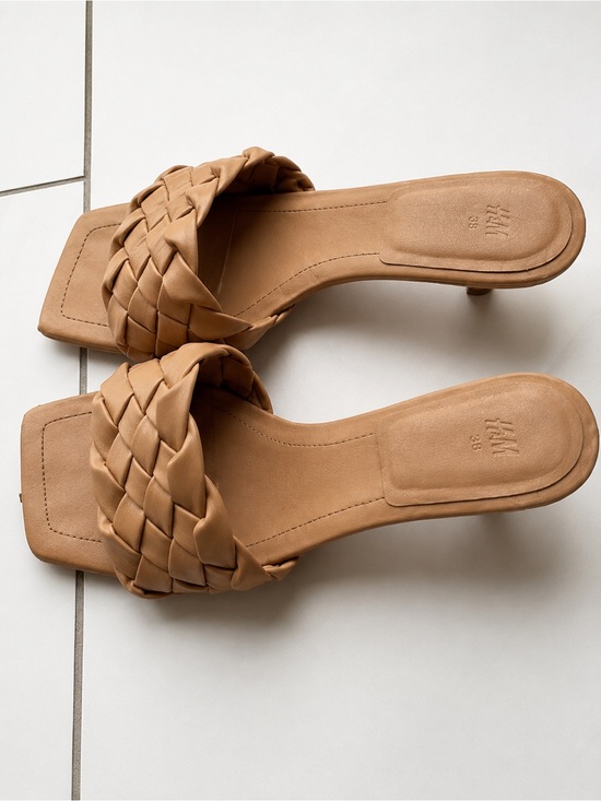 H&M Shoes - H&M Braided Slide Mules with kitten heel